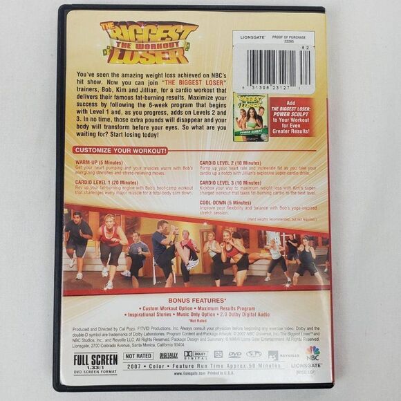 The Biggest Loser TV Series: The Workout Cardio (2007) [DVD] - Picture 4 of 4